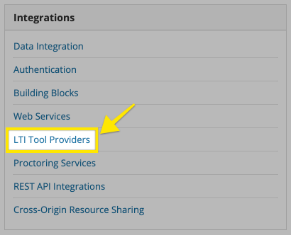 LTI® tool providers link
