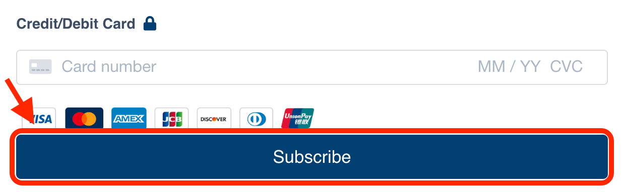 The subscribe button